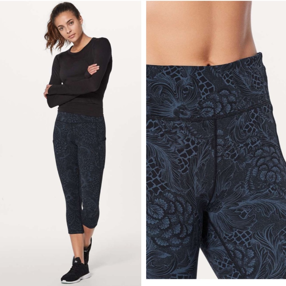 Women's Black Patterned Leggings